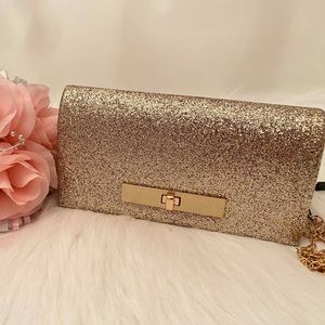 Gold Glitter Clutch